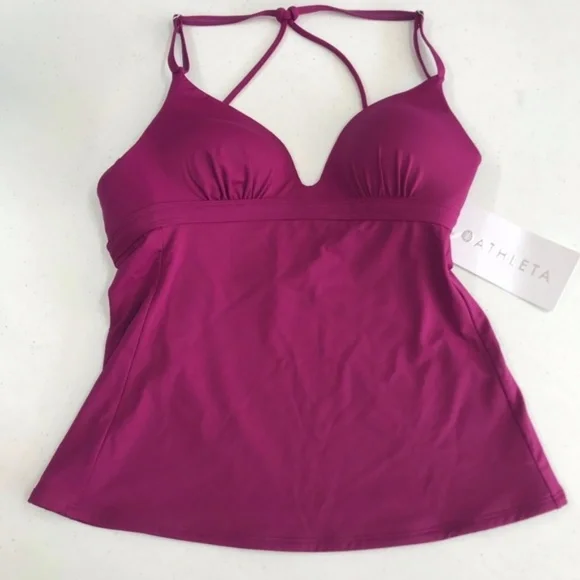 Athleta Prism Back Tankini XXS Exotic Fuchsia - Picture 3 of 5